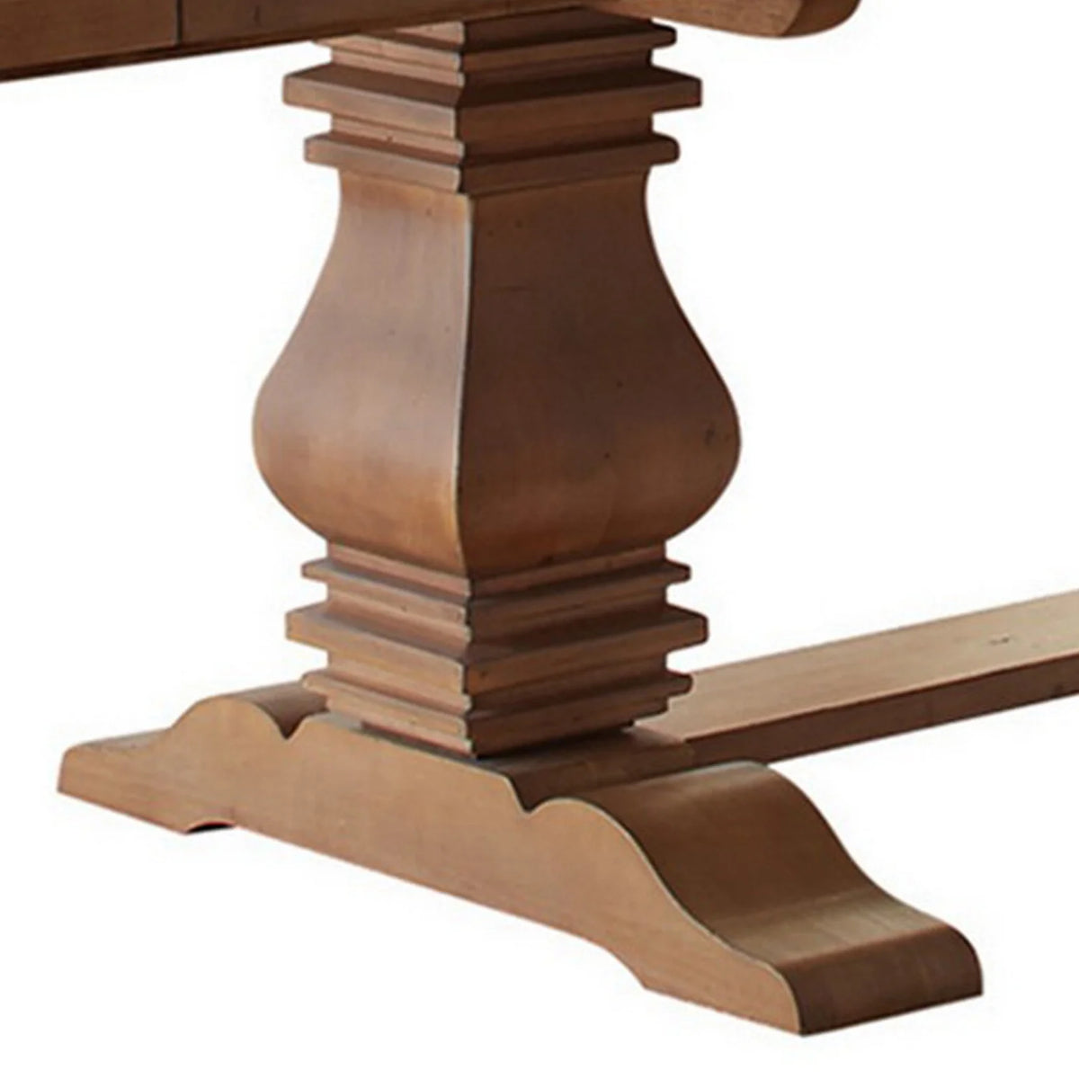 Brown Wood Pedestal Dining Table W4716