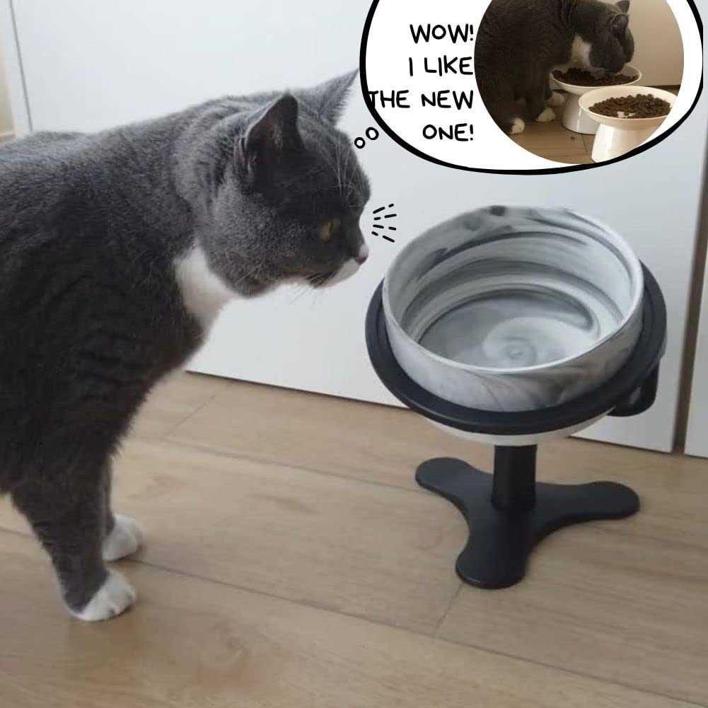 Adjustable Raised Cat Food Bowl K8784