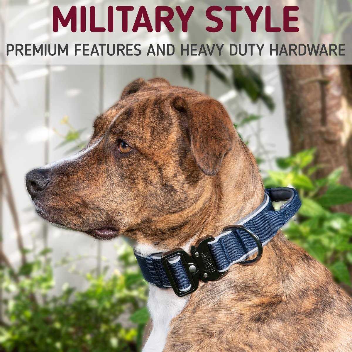 Heavy-Duty Adjustable Dog Collar with Handle M85438