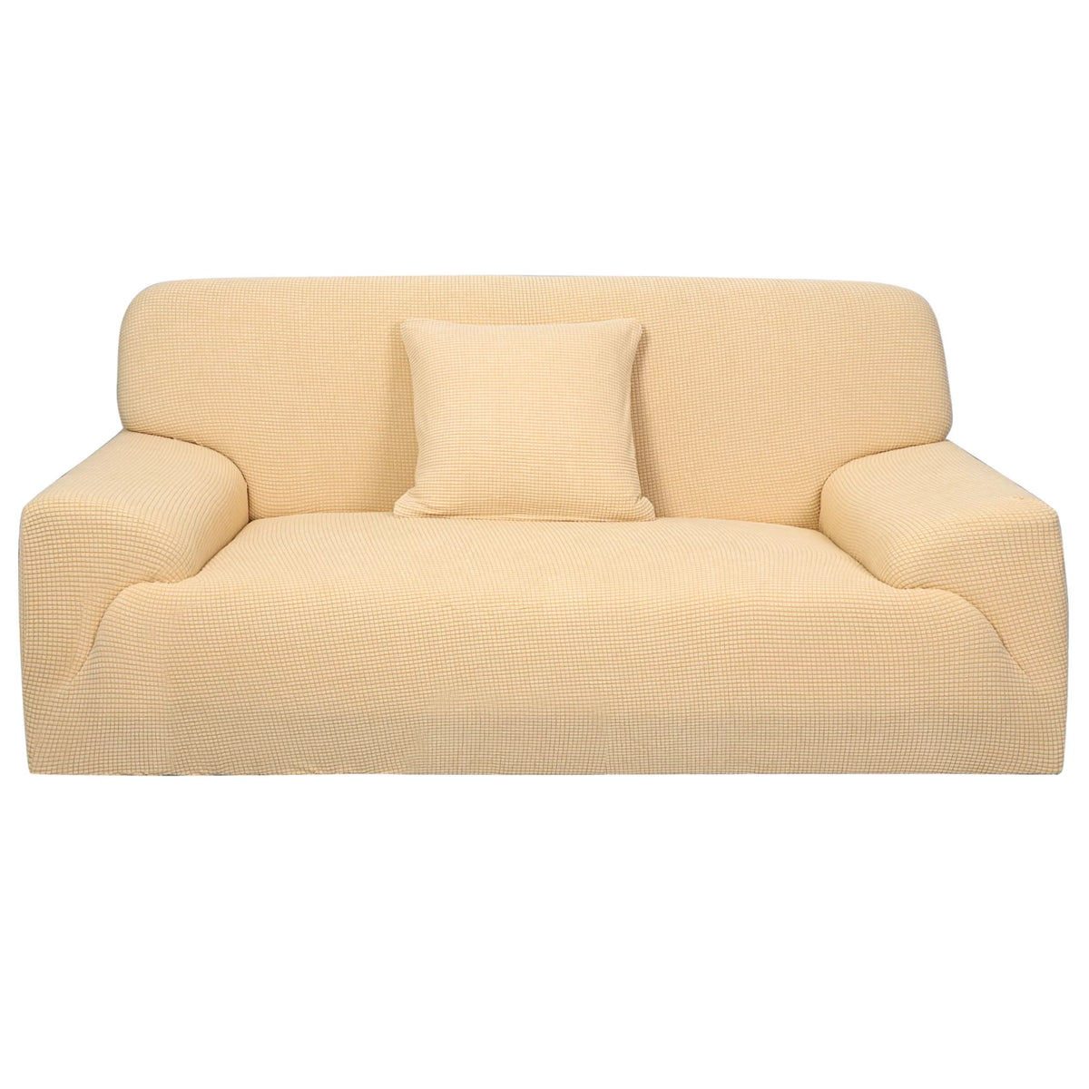 Yellow Sofa Stretch Slipcover with 1 Cushion Cover X5268