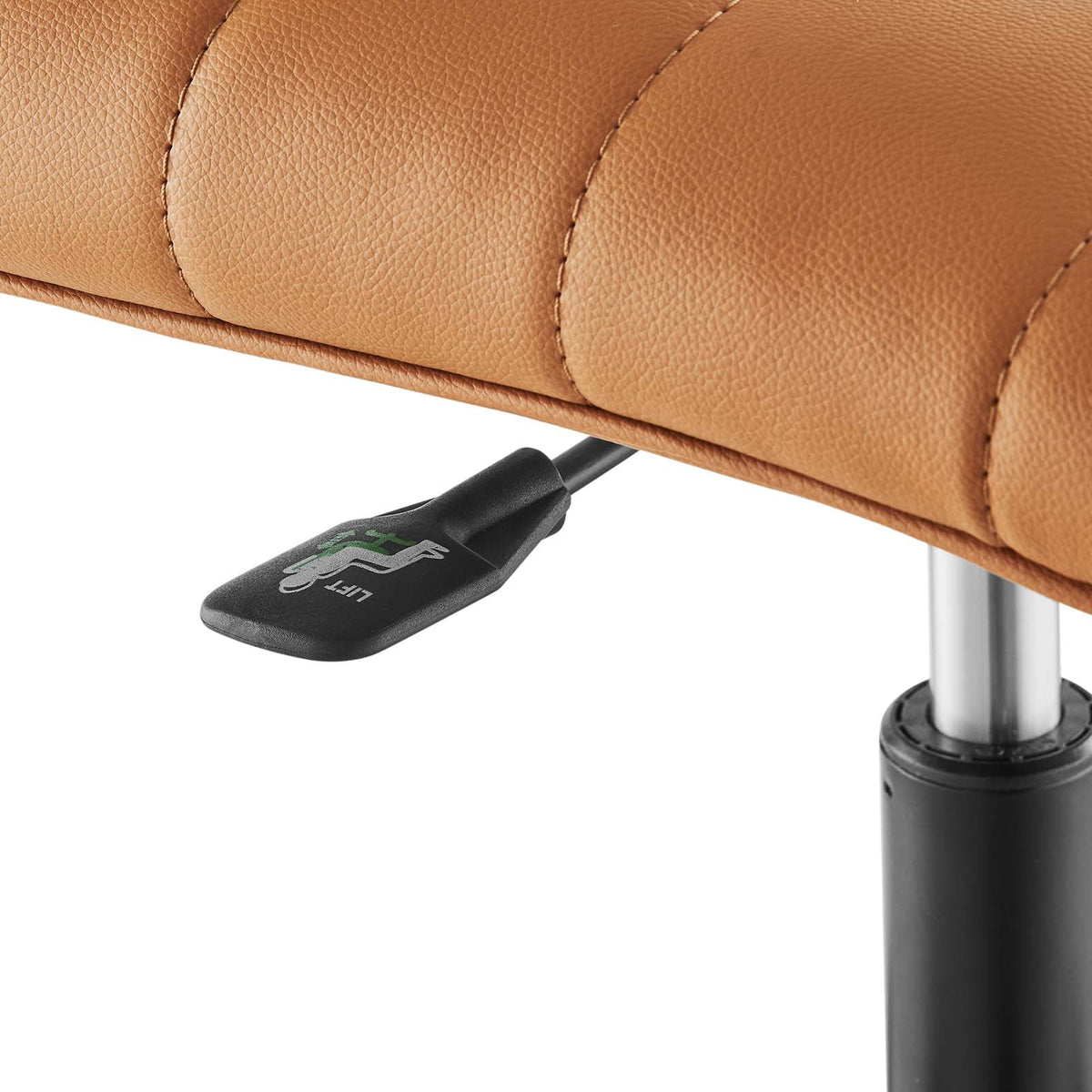 Black Tan Vegan Leather Office Chair V948254