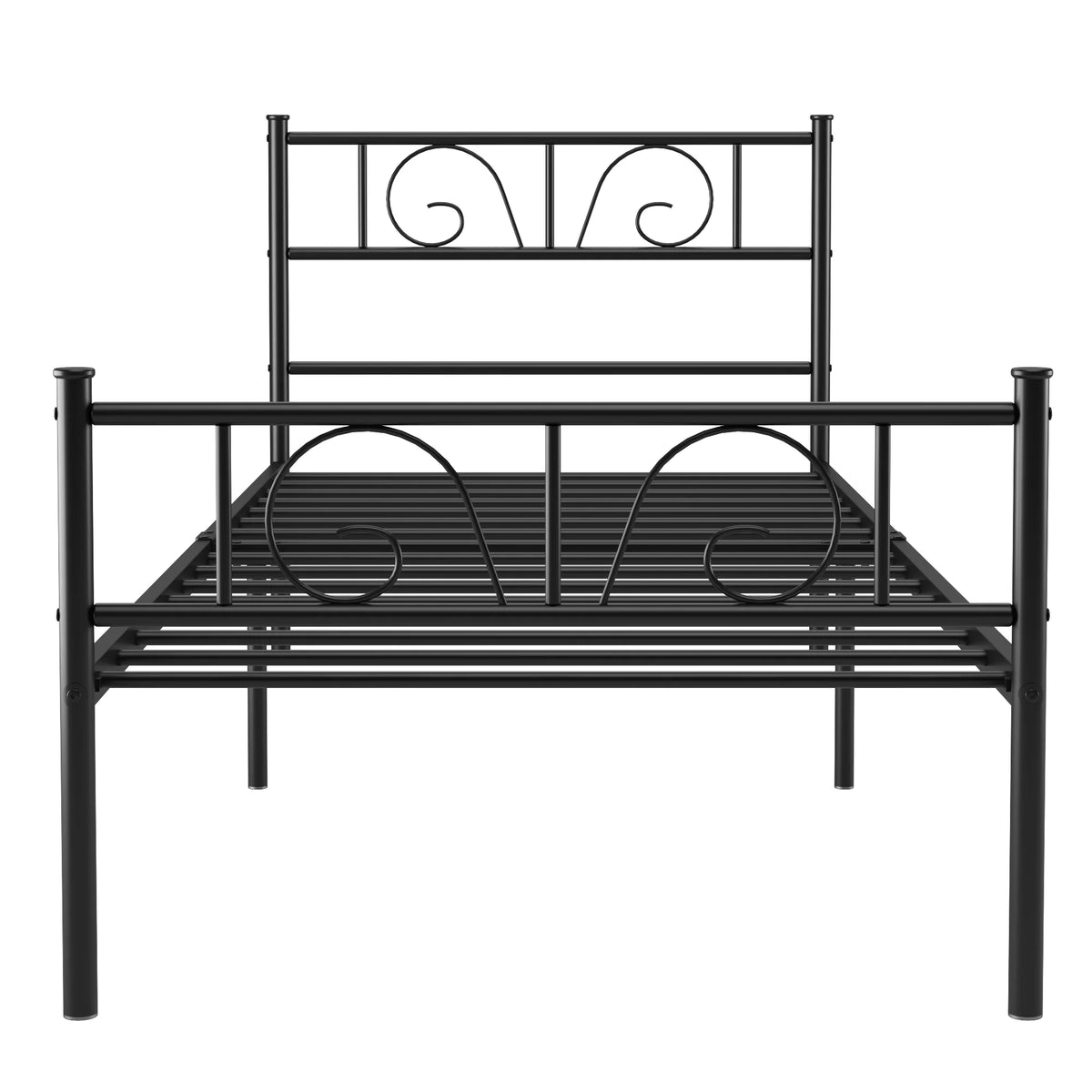Twin Size Black Metal Platform Bed Frame K6627