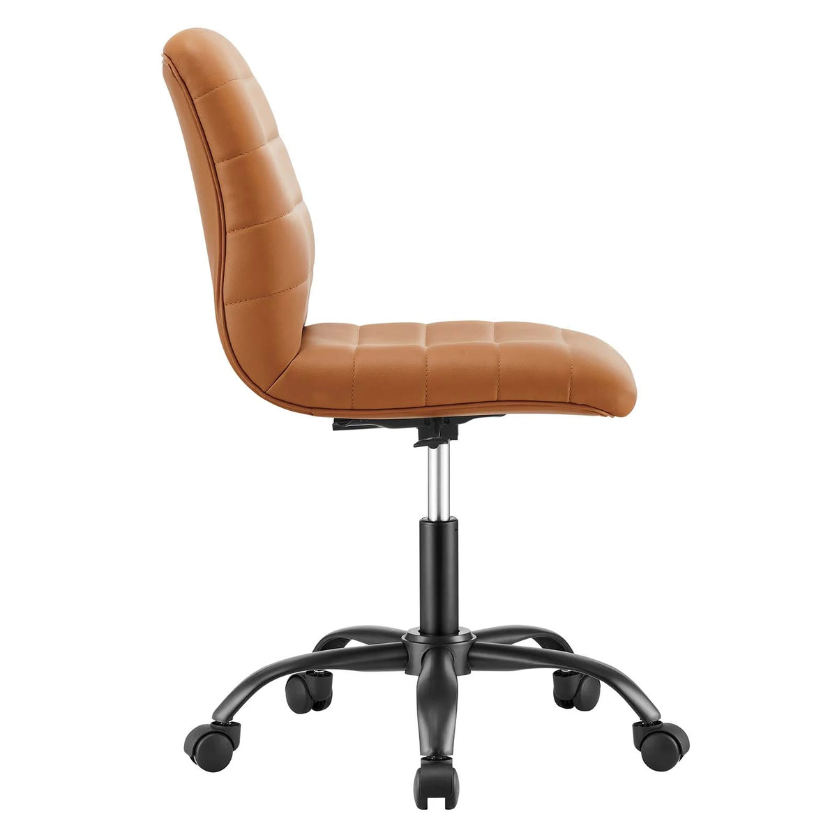 Black Tan Vegan Leather Office Chair V948254
