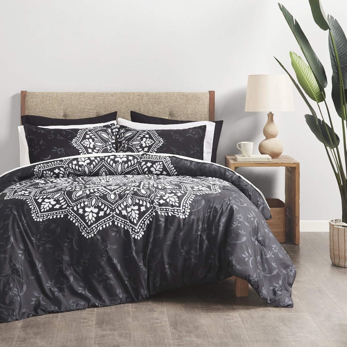 Grey Purple 9 Piece Queen Comforter Set I896168