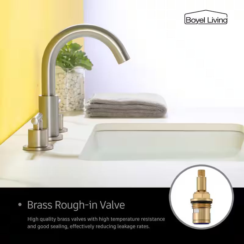 Brushed Nickel 2-Handle Bathroom Faucet B9545