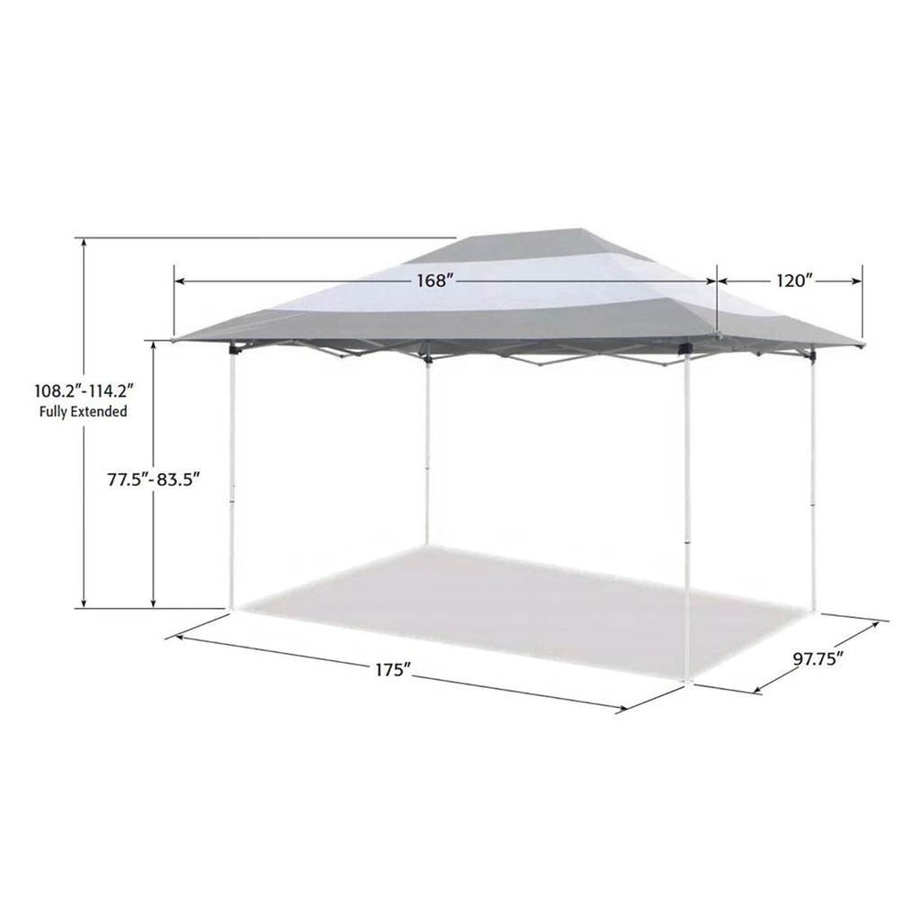 14x10Ft Instant Shade Canopy with Leg Weight Plates, Set of 4 D448