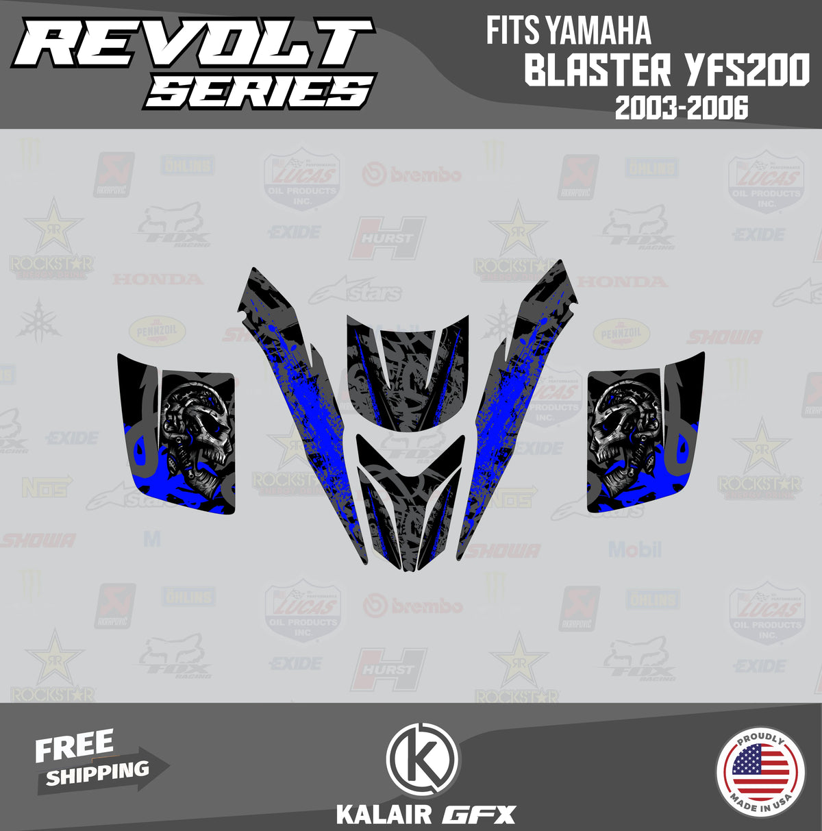 GFX Graphics Kit for Yamaha ATV BLASTER YFS 200 S9952
