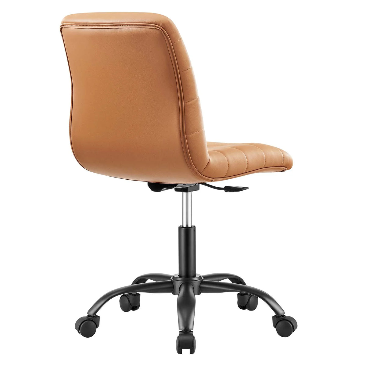 Black Tan Vegan Leather Office Chair V948254