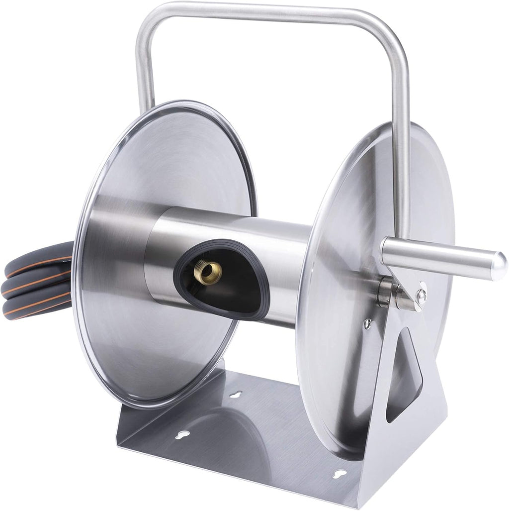 Stainless Steel Hose Reel 80-Feet 5/8 Hose Capacity W637