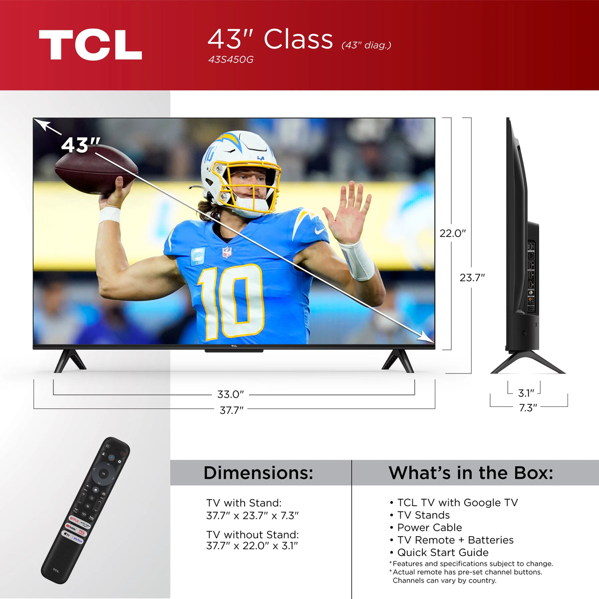 43” 4K UHD HDR LED Smart TV A3854