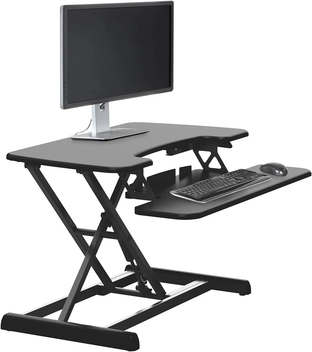 Compact Two-Tier Height Adjustable Standing Desk Converter Z468