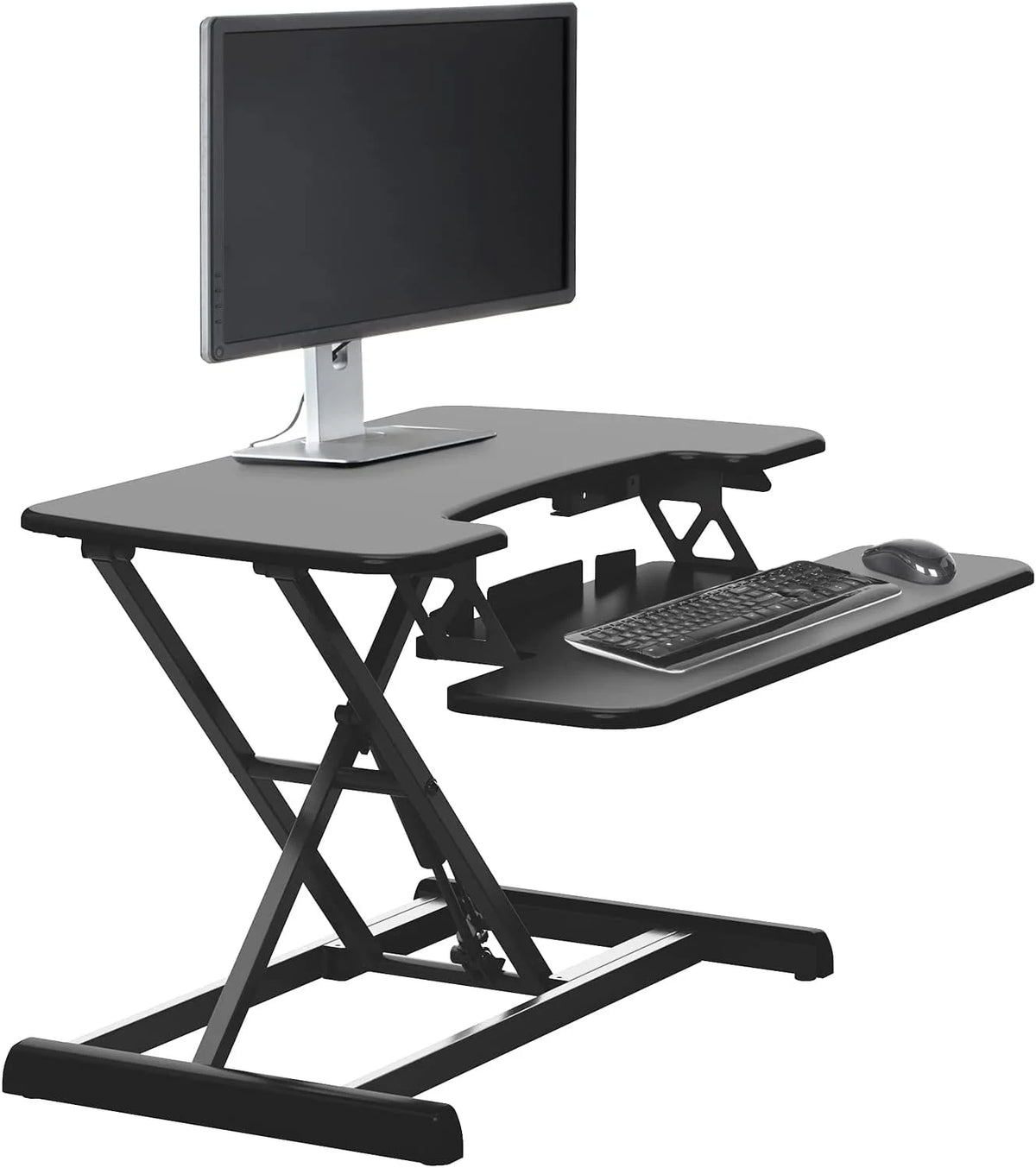 Compact Two-Tier Height Adjustable Standing Desk Converter Z468