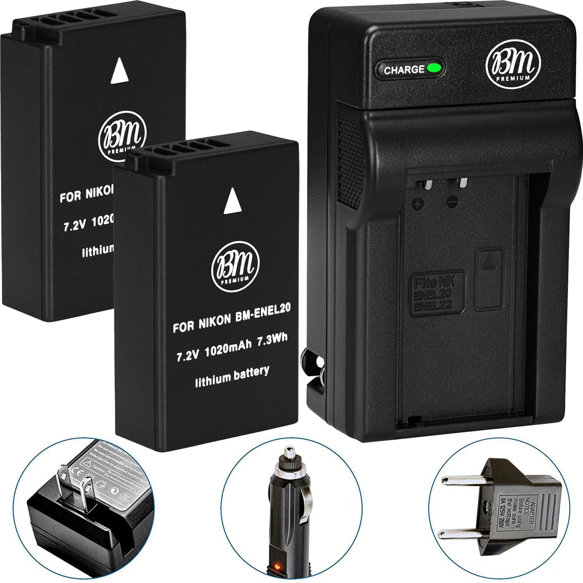 EN-EL20, EN-EL20A Batteries and Charger for Nikon Cameras W623593