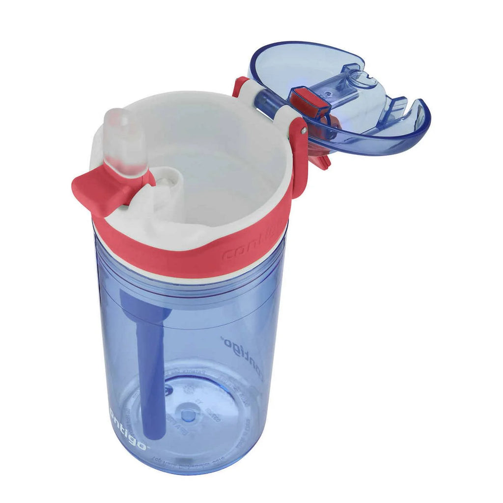 2-in-1 Tumbler with 4oz Snack Holder and 13oz Water Bottle, BPA Free Tritan, Purple & Pink, 2 Pack D313201