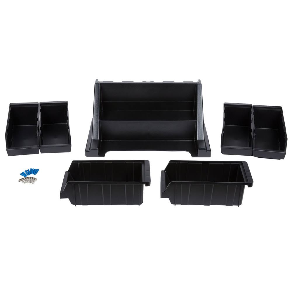 Black 6-Bin Organizer Rack L449089