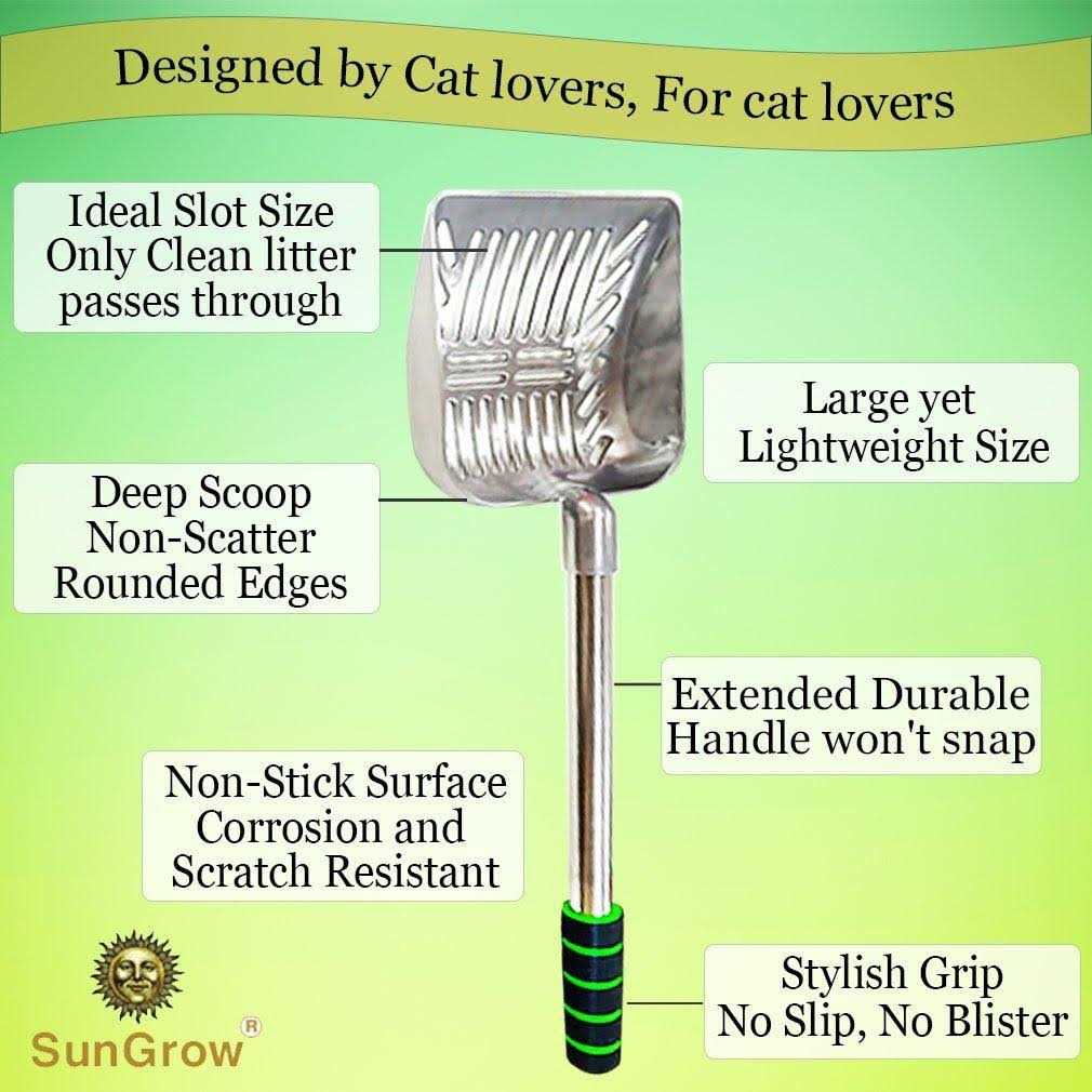 Cat Long Handle Metal Scoop J941