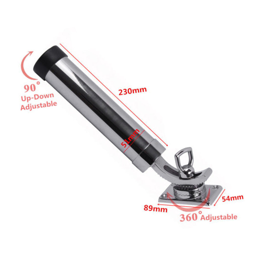 Stainless Steel Rail Mount Fishing Rod Holder S1753