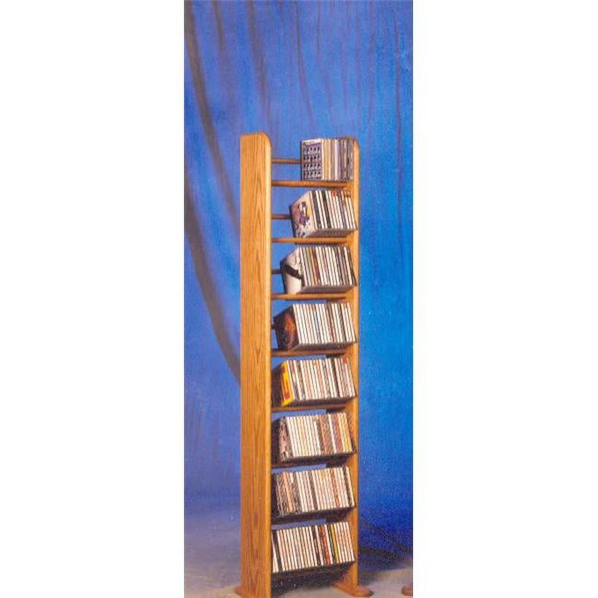 Solid Oak 8 Row CD Rack O400188
