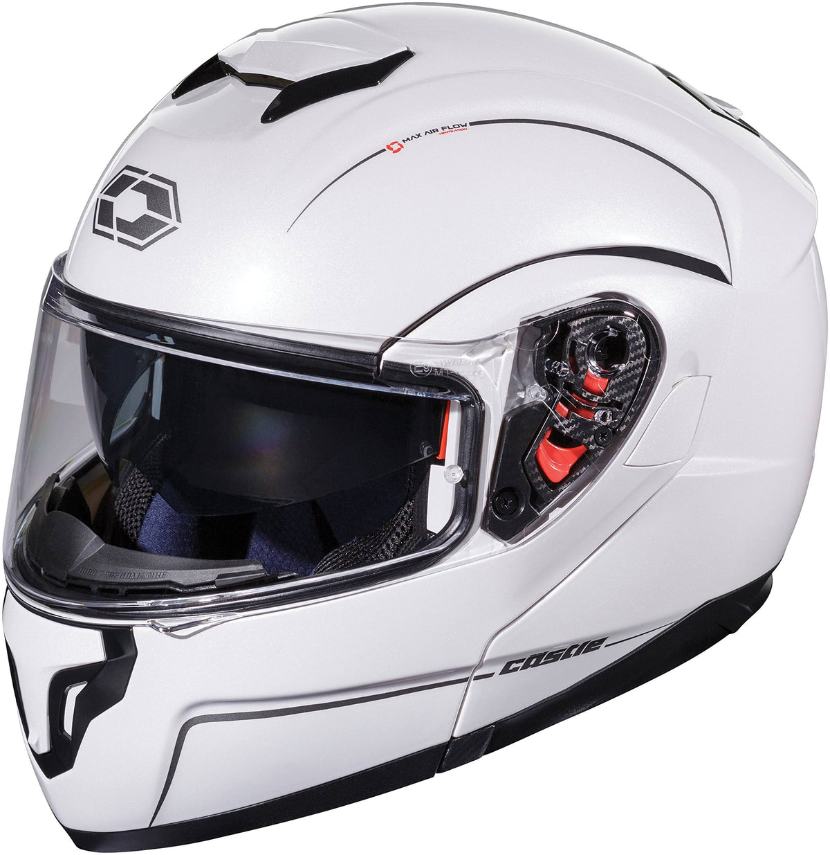 Pearl White Modular Motorcycle Helmet K259