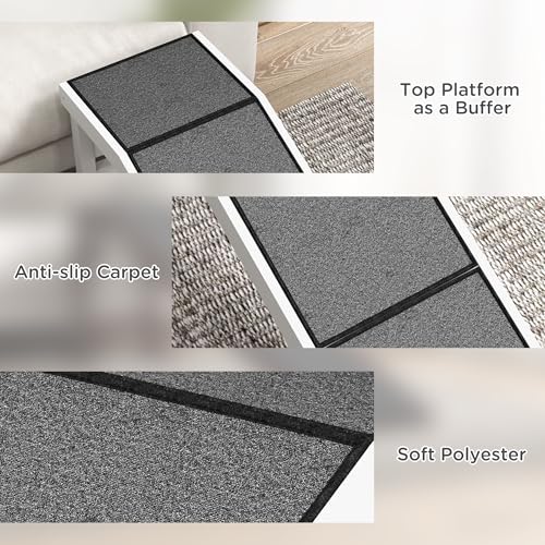 Natural 74" x 16" x 25" Dog Ramp with Non-Slip Carpet L68491