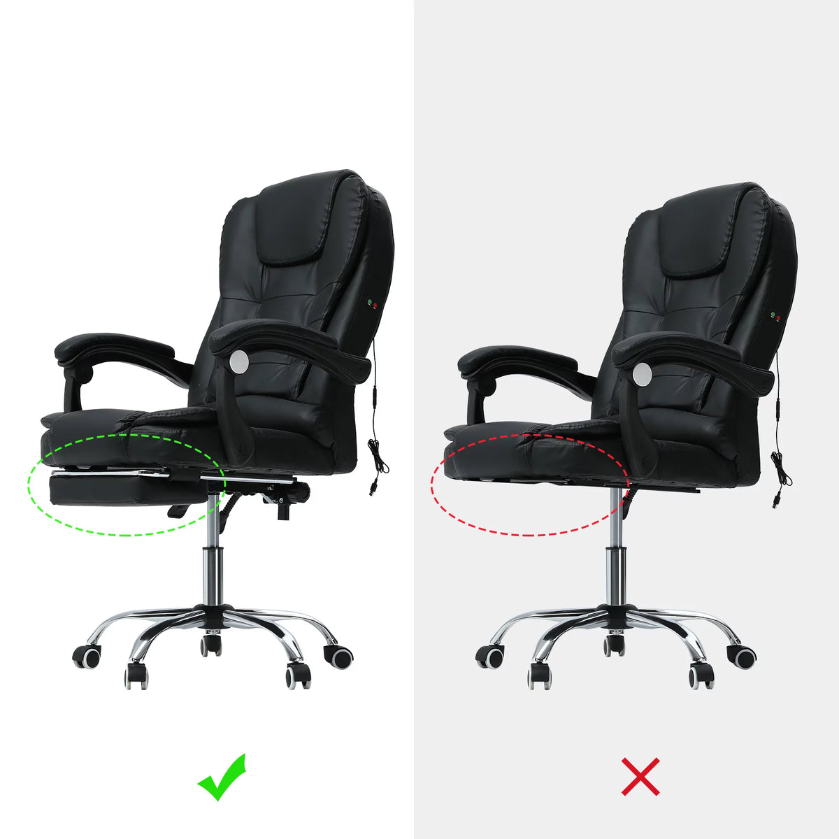 Executive Office Chair with Recline & Massage E424