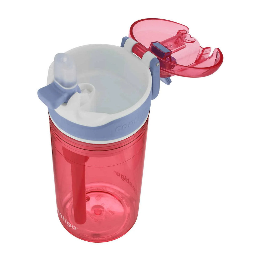 2-in-1 Tumbler with 4oz Snack Holder and 13oz Water Bottle, BPA Free Tritan, Purple & Pink, 2 Pack D313201