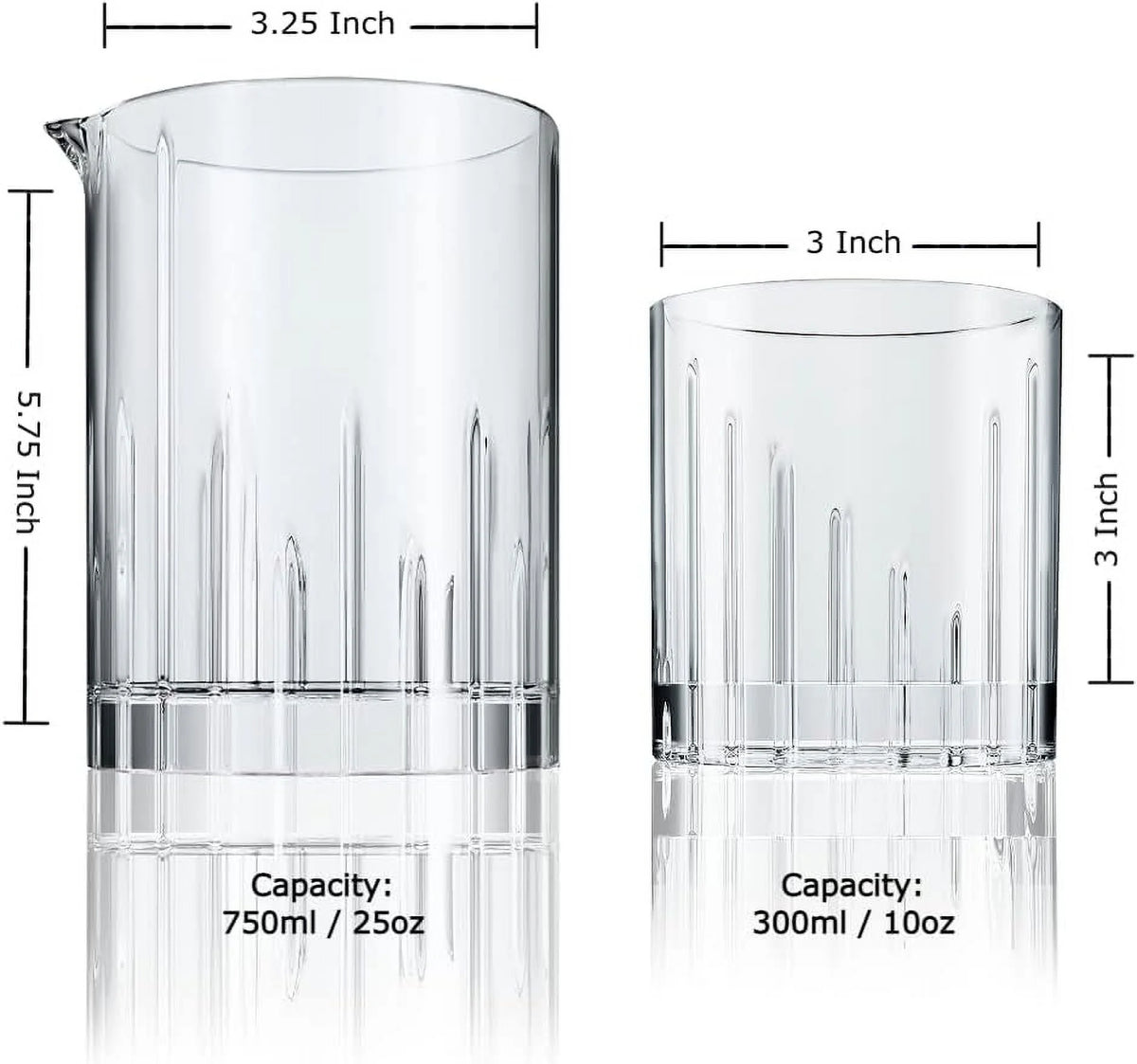 Spinning Crystal Glasses 7 Piece Set with Pitcher K75980