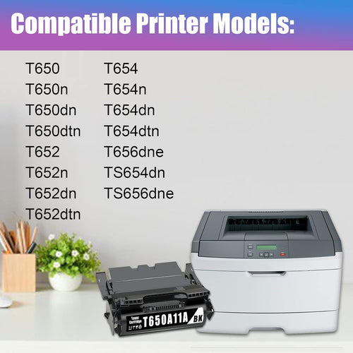 1 Pack Compatible Toner Cartridge for Lexmark T650 T652 T654 T656 TS654 TS656 Printer A90838