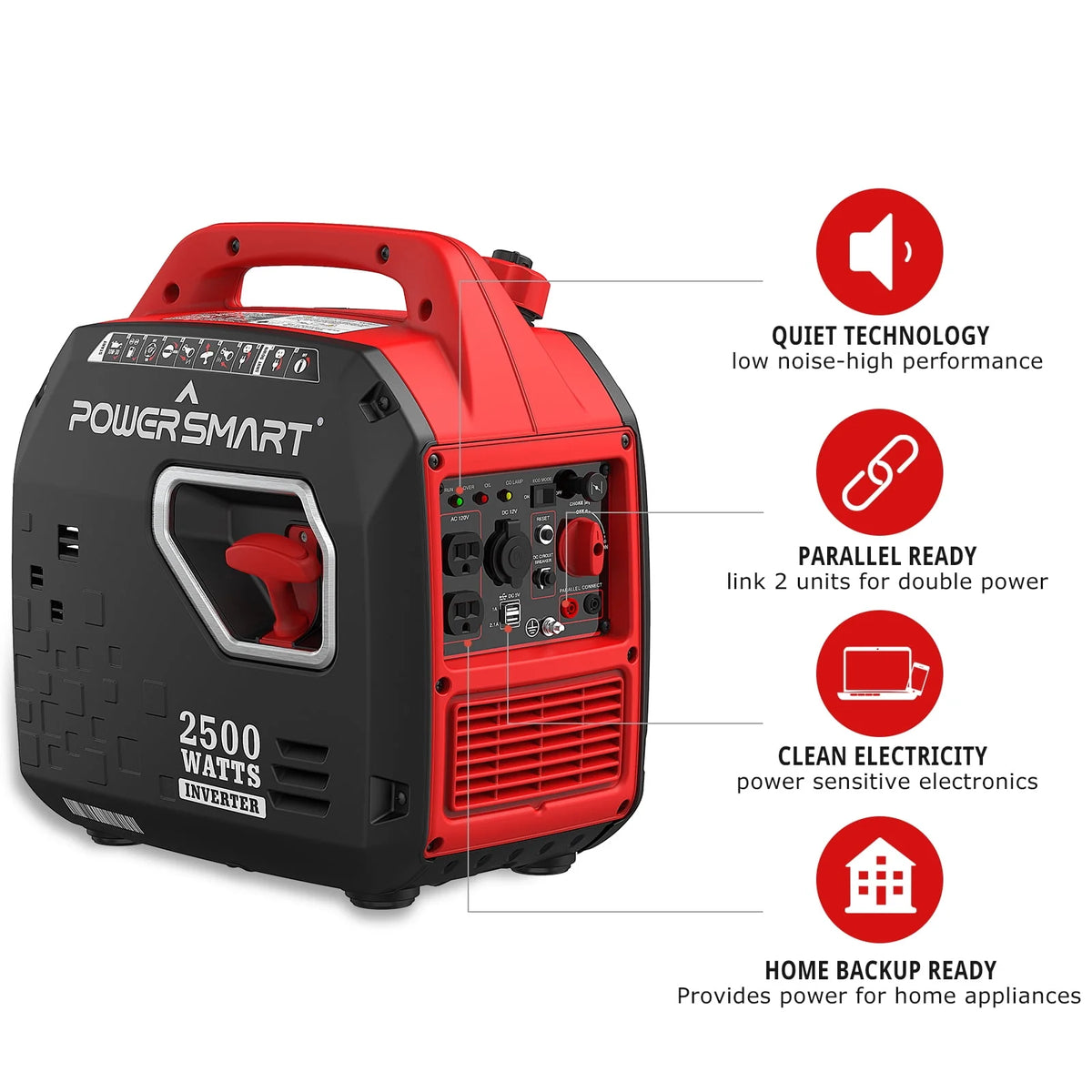 2500W Portable Inverter Gas Generator I9889