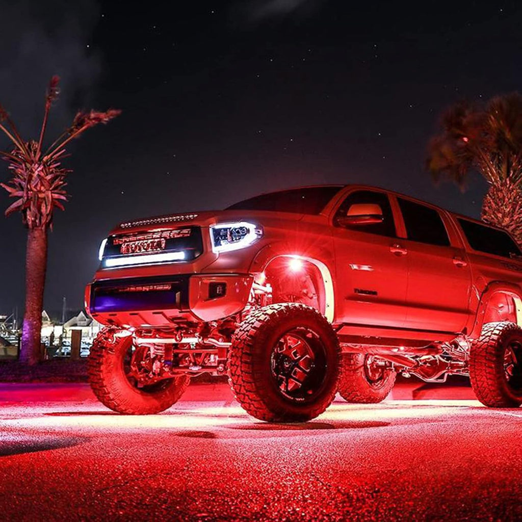 8 Pods Multicolor Waterproof LED Rock Lights for Trucks UTV ATV Jeep R87805