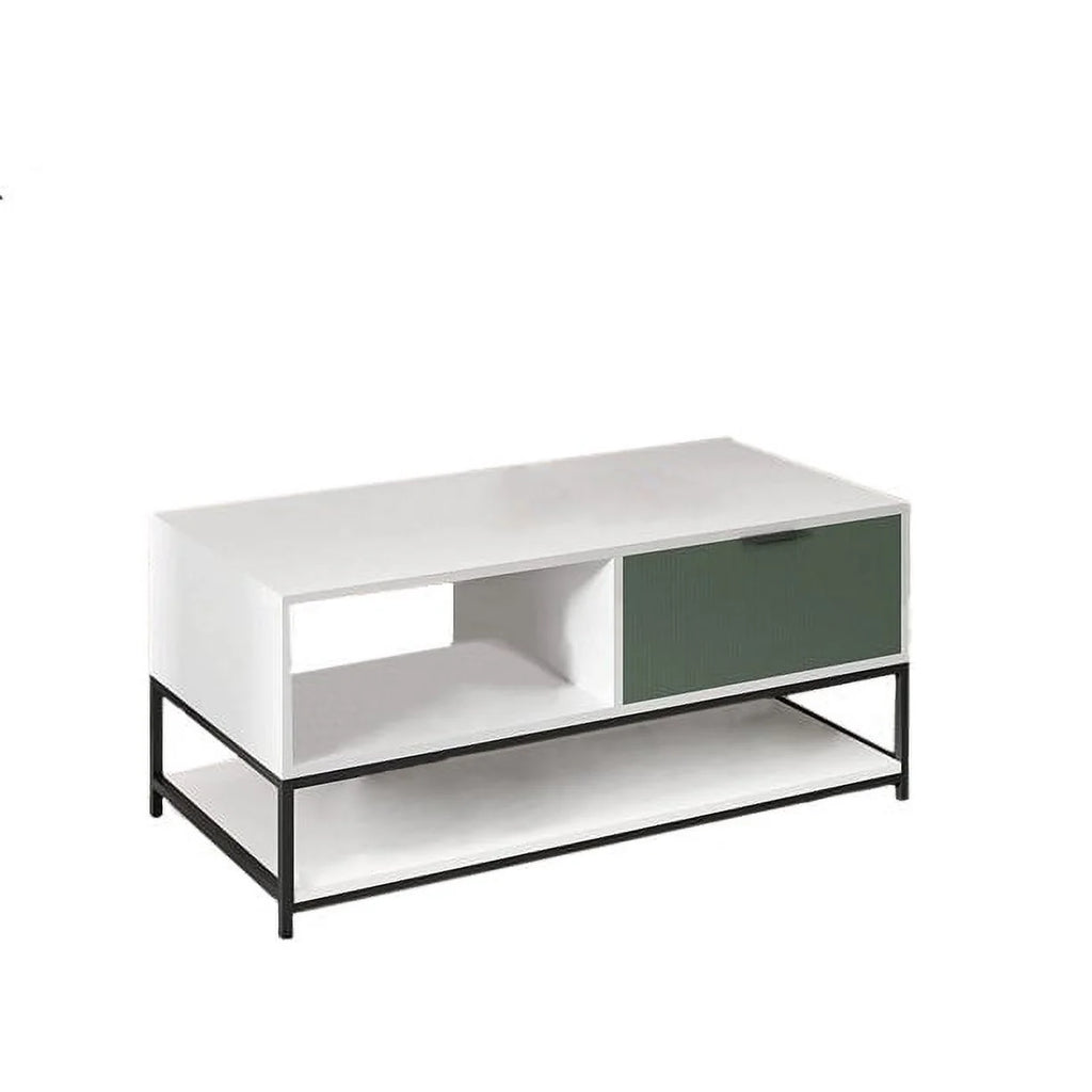 Wood Coffee Table with Steel Frame N604422