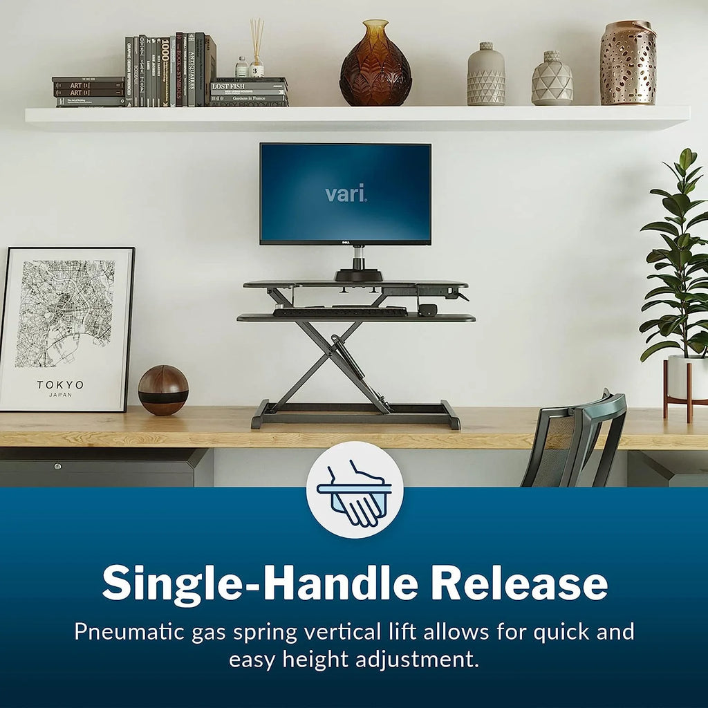 Compact Two-Tier Height Adjustable Standing Desk Converter Z468