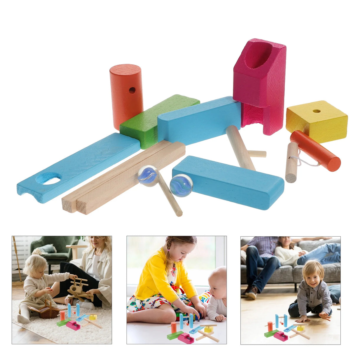 Wooden Dominoes Blocks Building Toy Educational Toys G871616