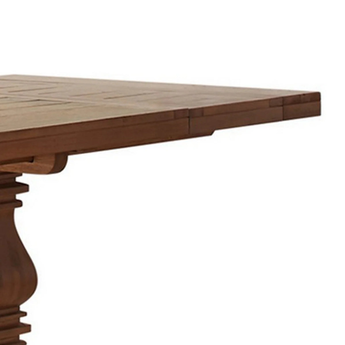 Brown Wood Pedestal Dining Table W4716
