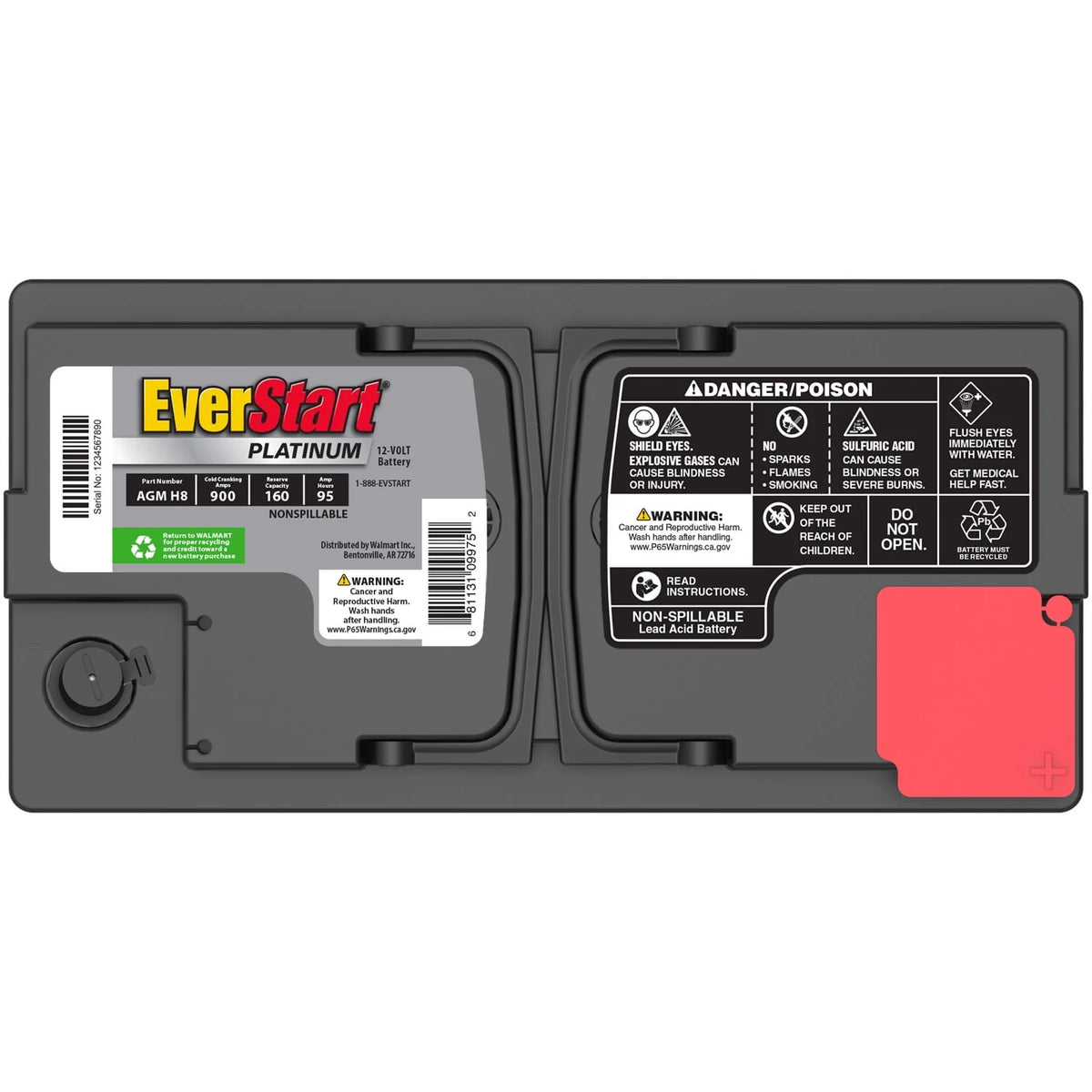 AGM Battery Group Size H8 12 Volt 900 CCA O979374