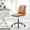 Black Tan Vegan Leather Office Chair V948254