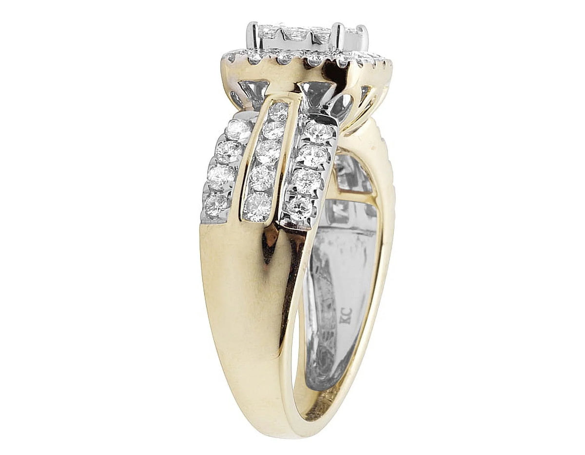 10K Yellow Gold Princess Diamond Engagement Ring 1.50ct H62815