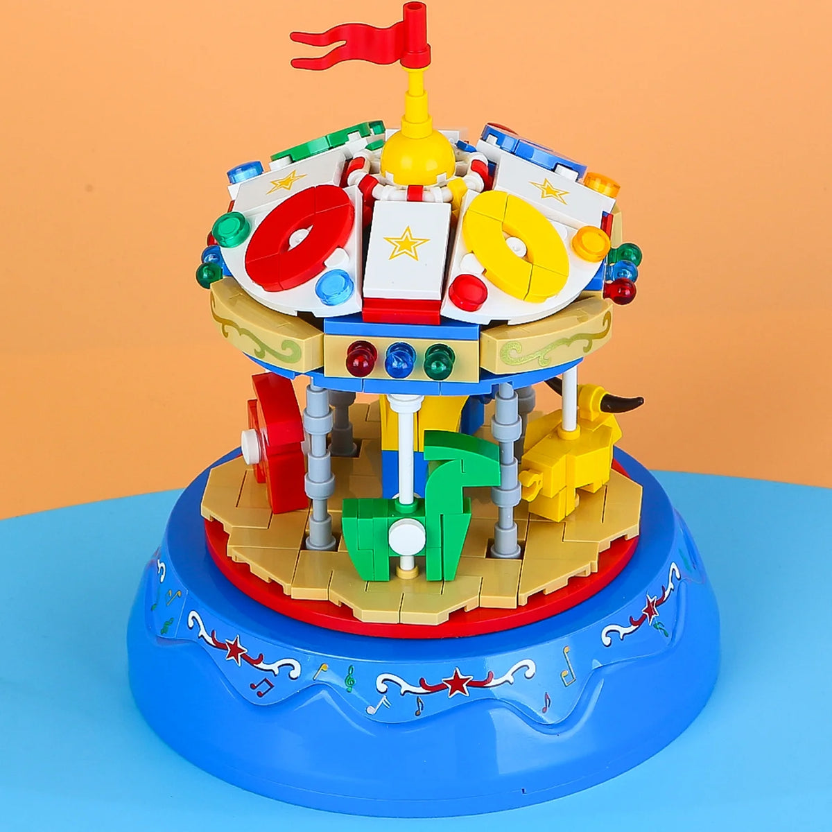 Yellow&Blue 222pcs Music Box Building Blocks H292