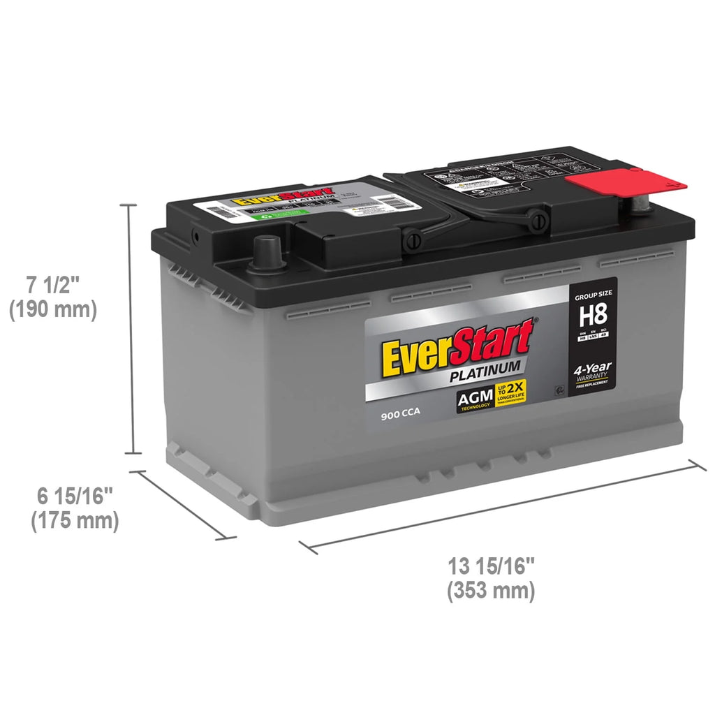 AGM Battery Group Size H8 12 Volt 900 CCA O979374
