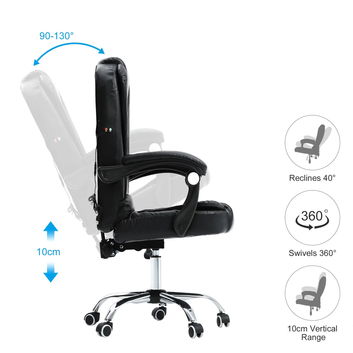 Executive Office Chair with Recline & Massage E424
