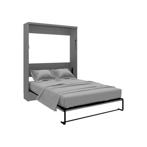 Queen Size Gray Solid Wood Murphy Wall Bed U91868