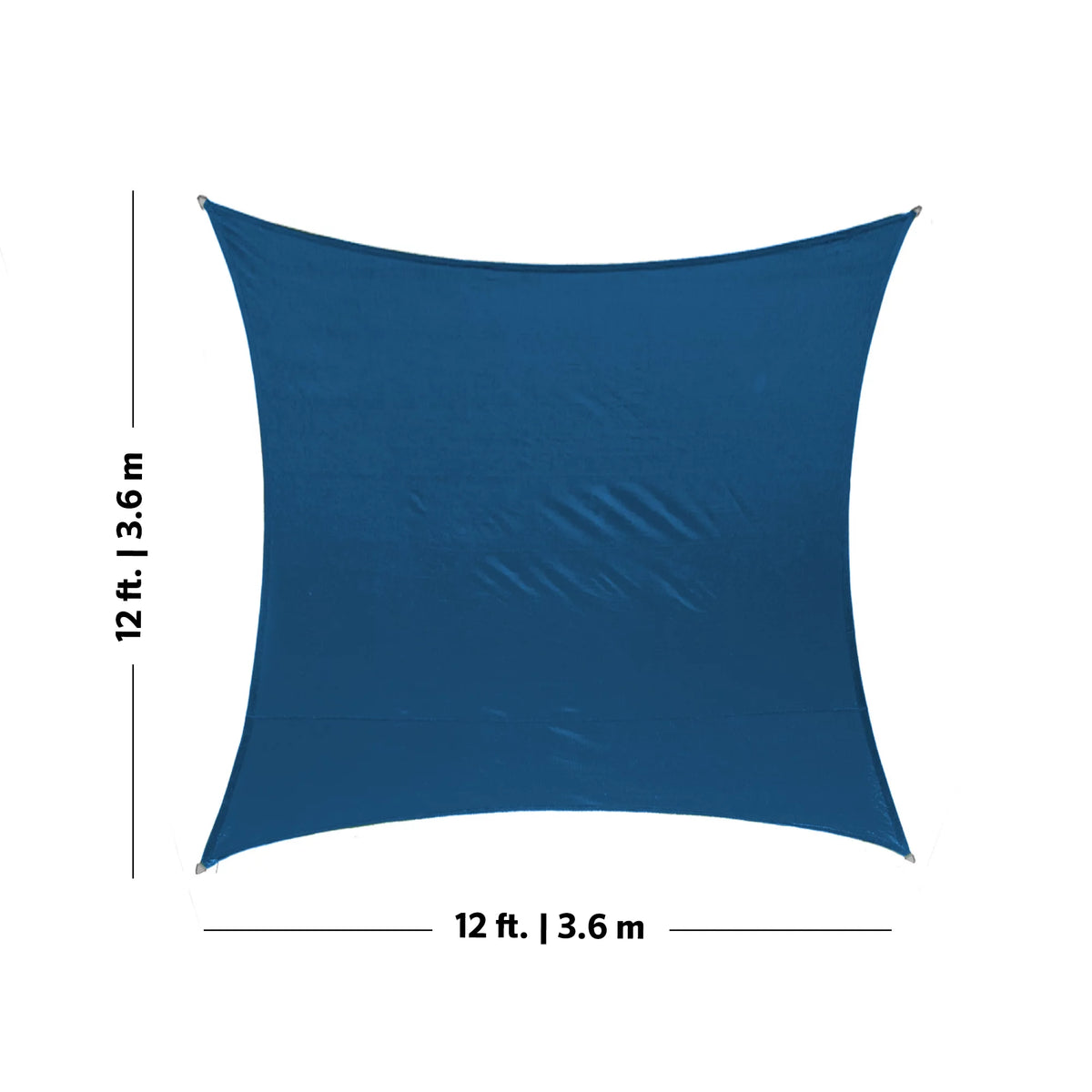 12' Square Sapphire Outdoor Sun Shade Sail J668972