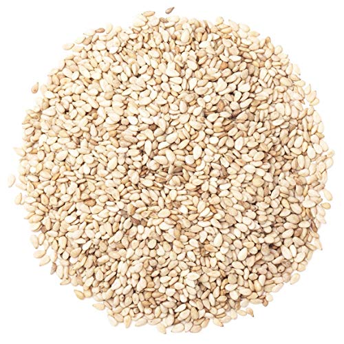 Hulled White Sesame Seeds, 1 Pound, Non-GMO, Kosher, Vegan, Unroasted, Bulk D54540