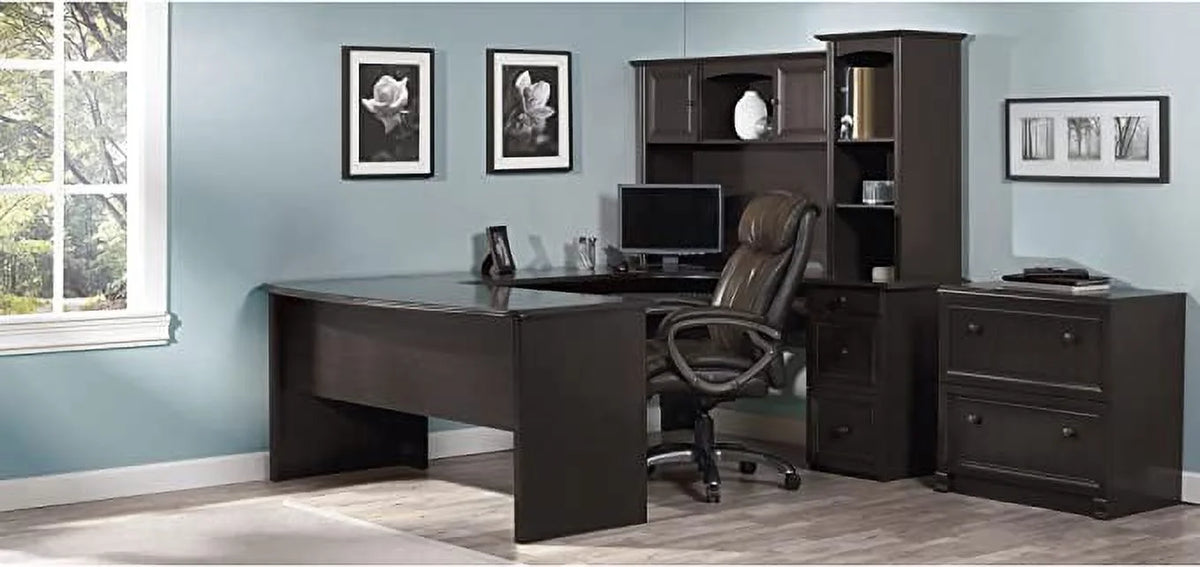Walnut Hutch for U-Shaped Desk Y1842