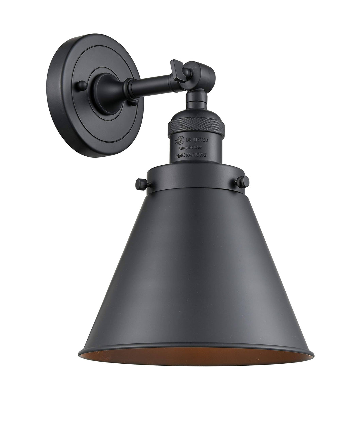 1 Light Black Sconce R5507