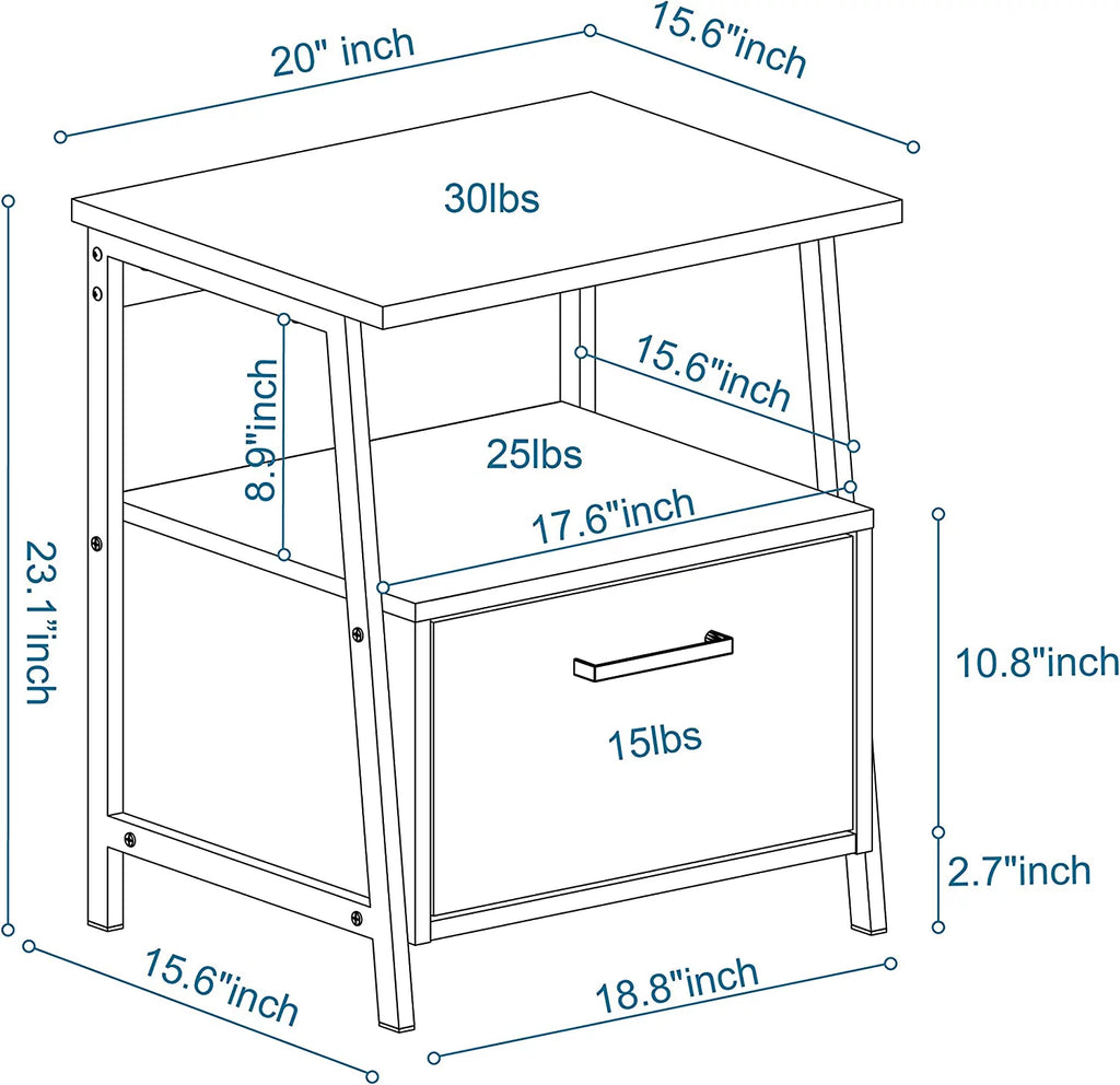 Smoky Oak End Table W40430
