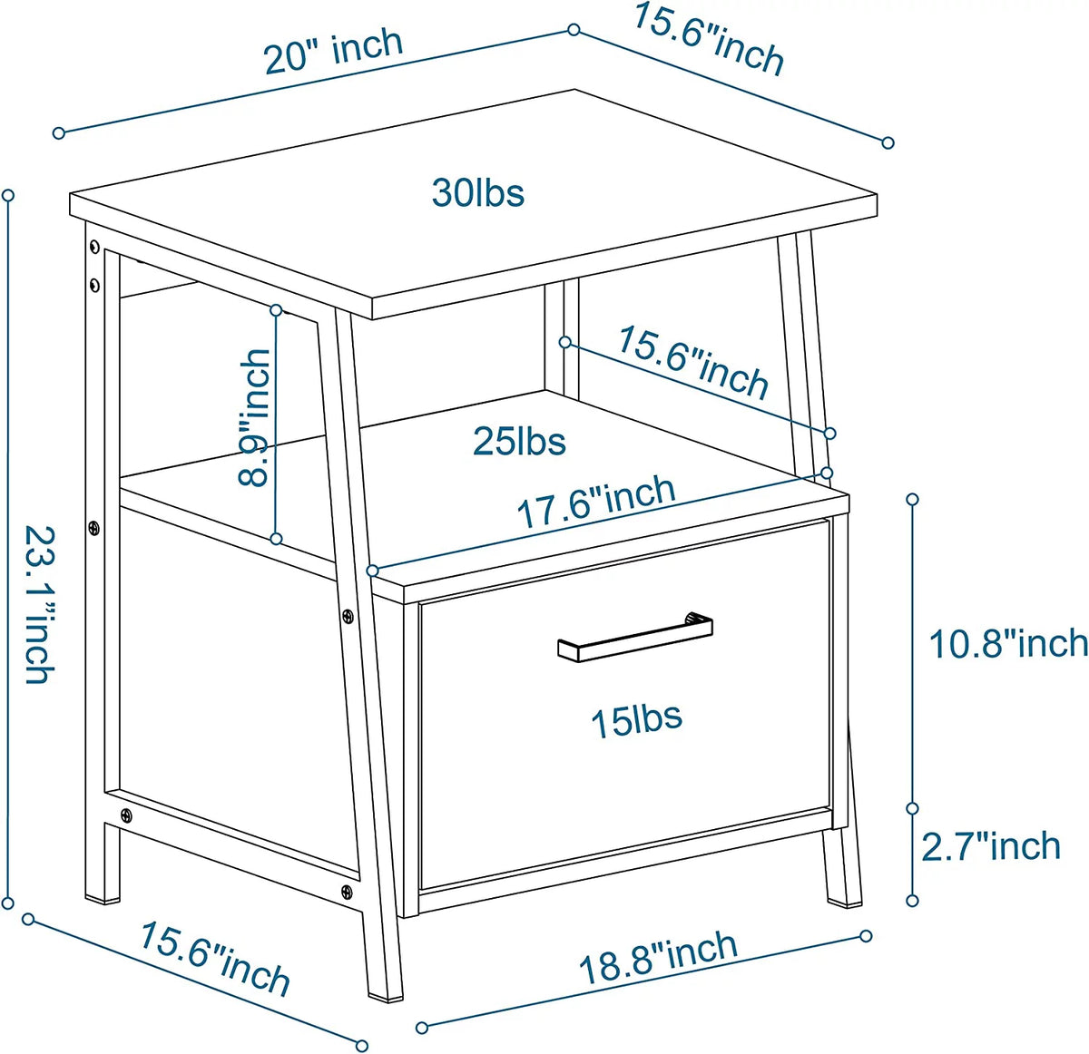 Smoky Oak End Table W40430