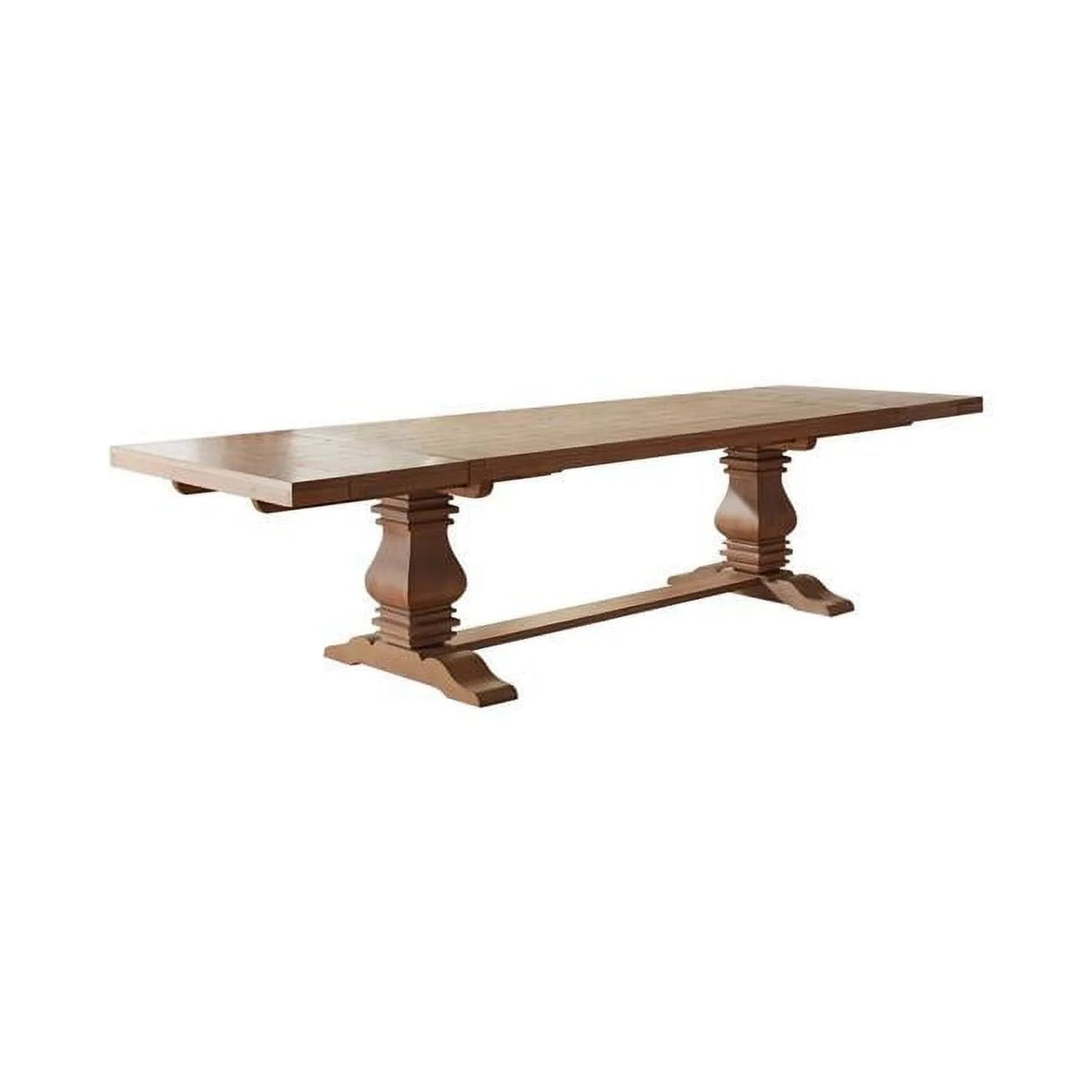 Brown Wood Pedestal Dining Table W4716