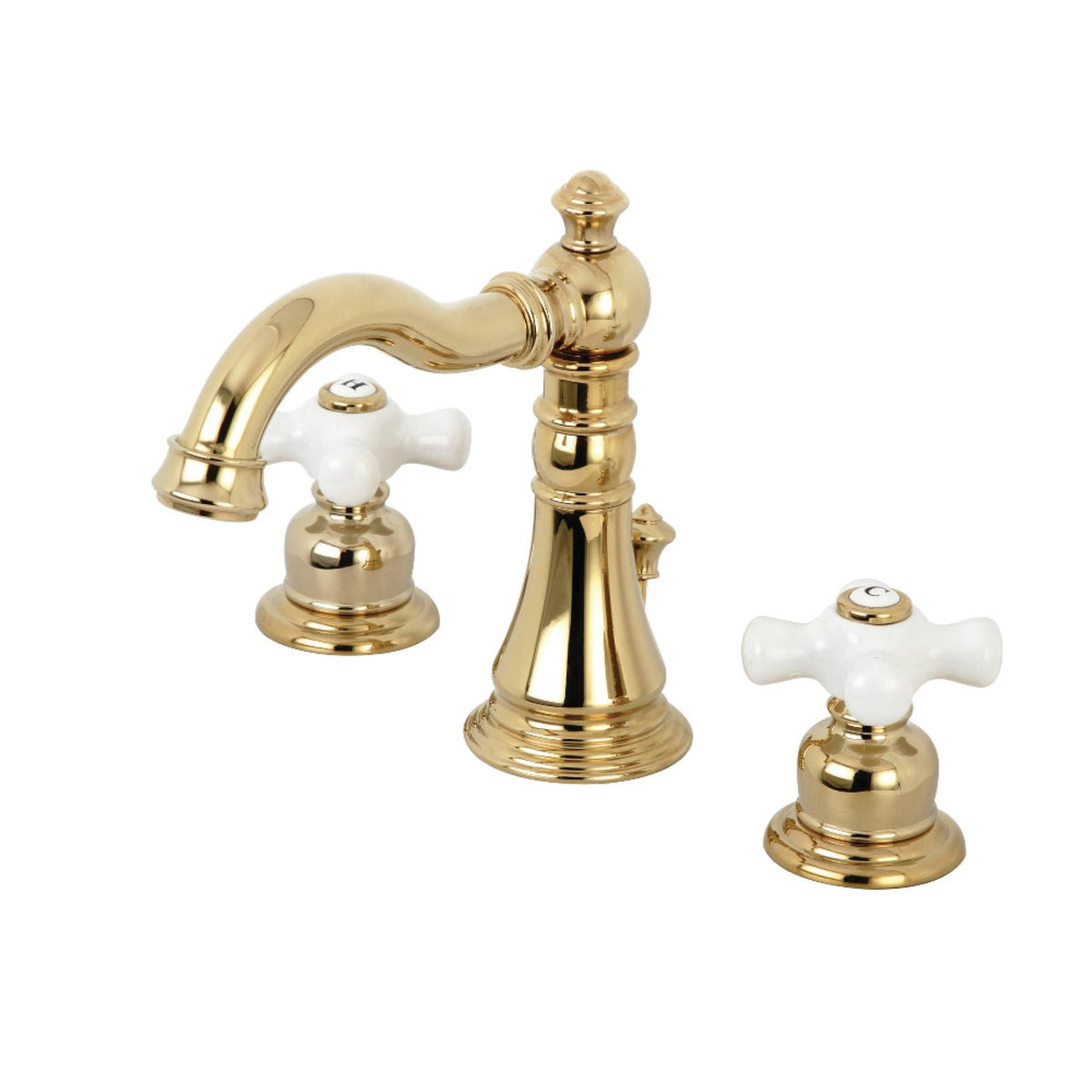 Polished Brass Widespread Bathroom Faucet W96234