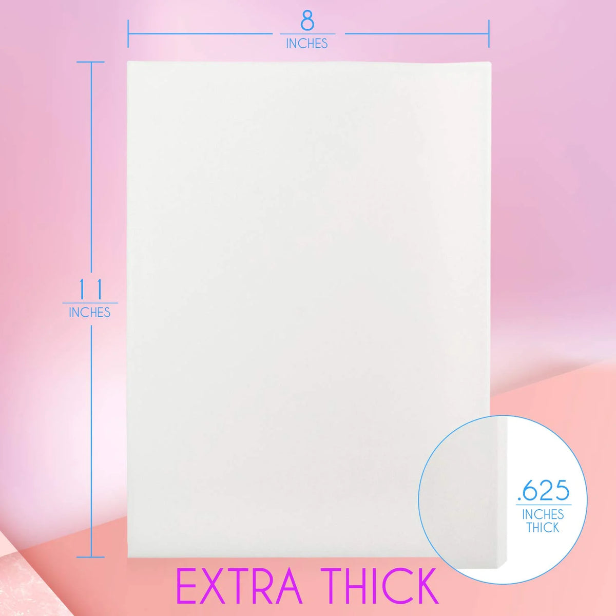 Extra Thick Lipo Foam Post Surgery Ab Board Medical Grade Foam White 3 pack C90441